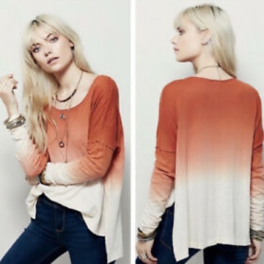 Free People Ombré Blouse